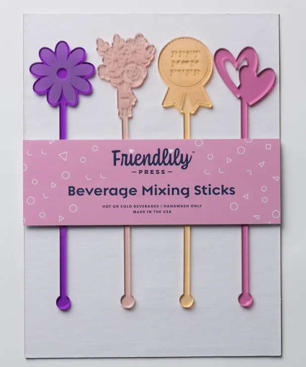 4-Piece Drink Stirrer Set - Best Mom Ever