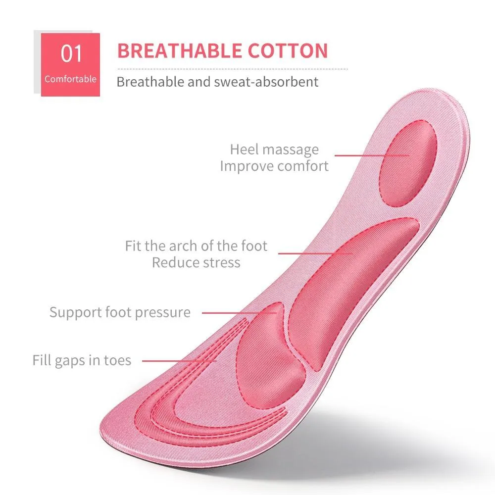 4d Memory Foam Orthopedic Insoles For Shoes Women Men