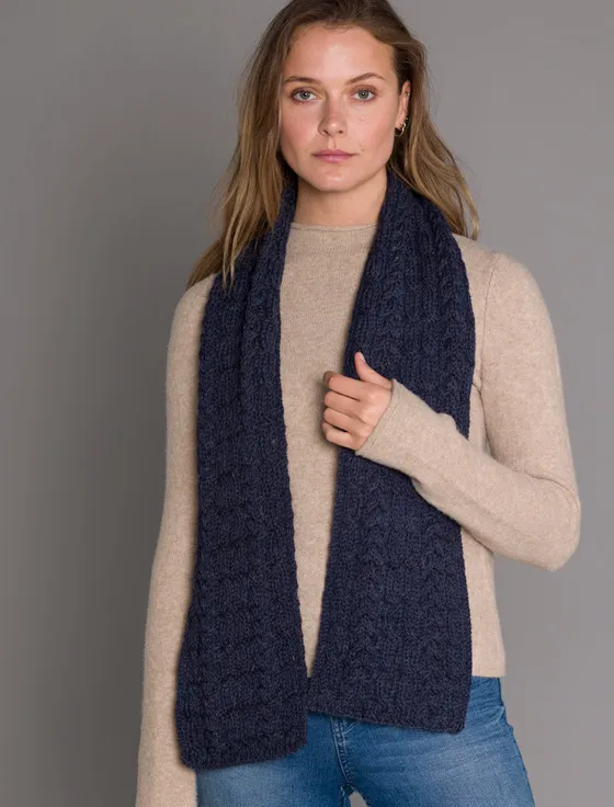 Aran Heritage Cable Scarf