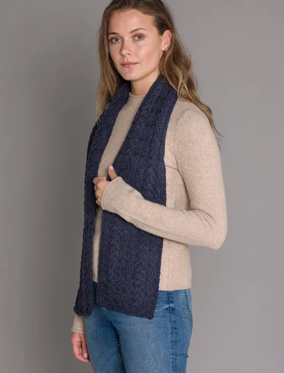 Aran Heritage Cable Scarf