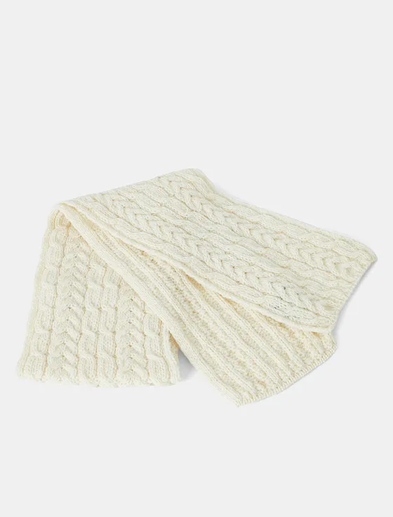 Aran Heritage Cable Scarf