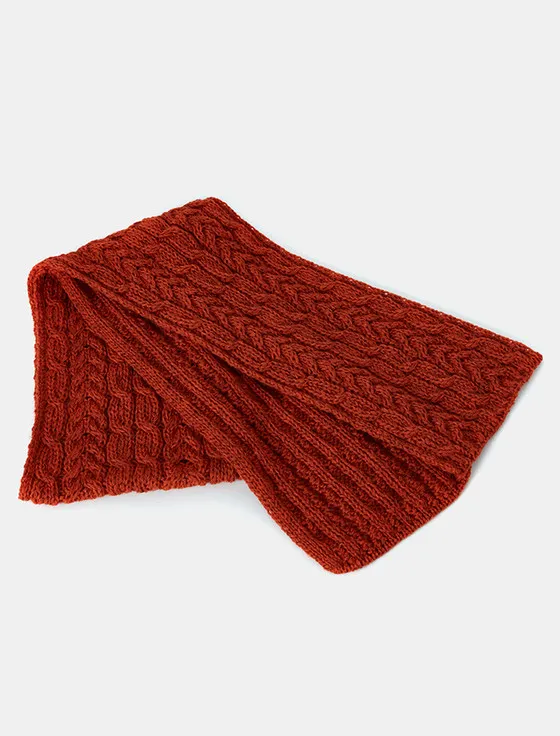 Aran Heritage Cable Scarf