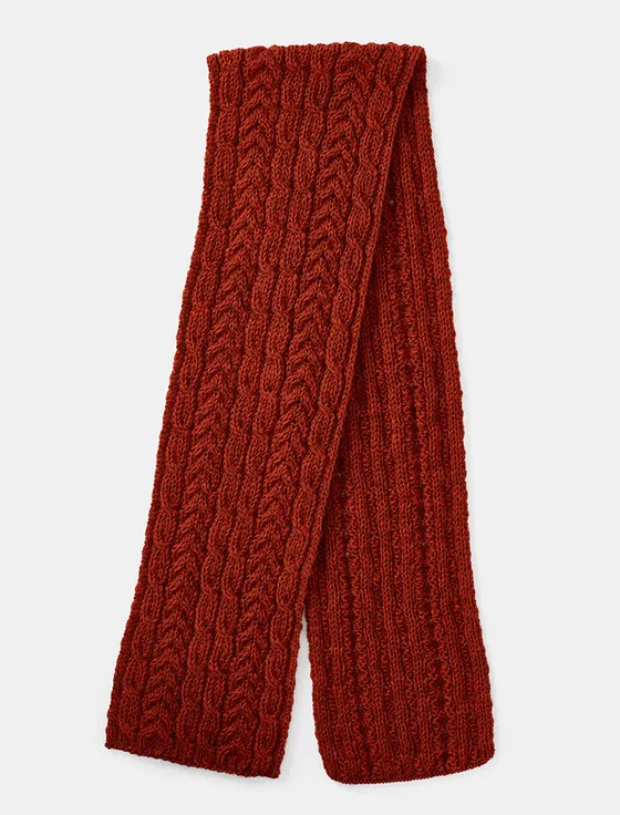 Aran Heritage Cable Scarf