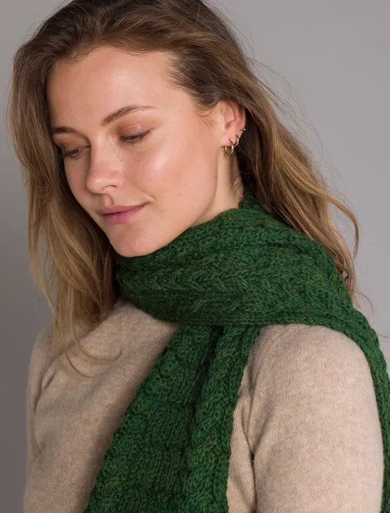 Aran Heritage Cable Scarf