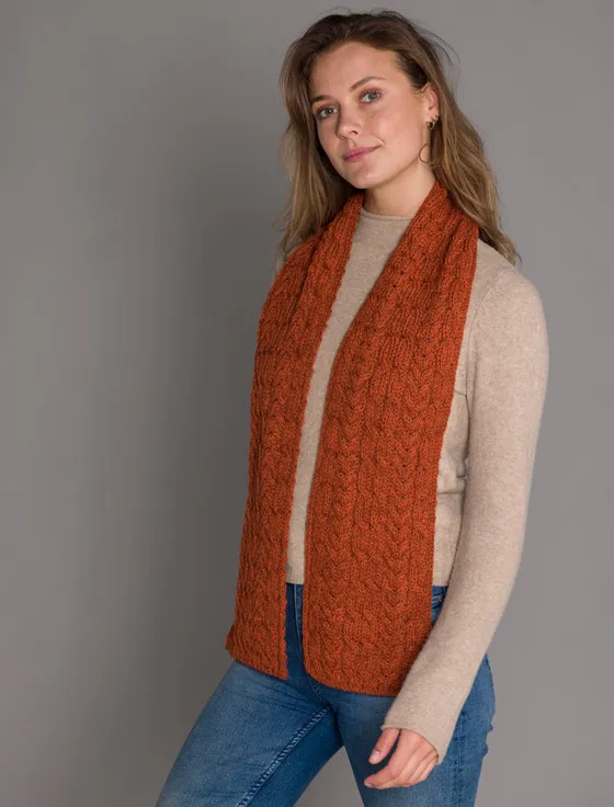 Aran Heritage Cable Scarf