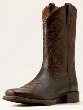 Ariat 10050990 Mens Sport Herdsman Cowboy Boot Burnished Chocolate