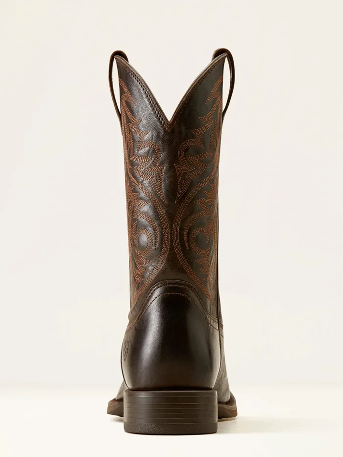 Ariat 10050990 Mens Sport Herdsman Cowboy Boot Burnished Chocolate