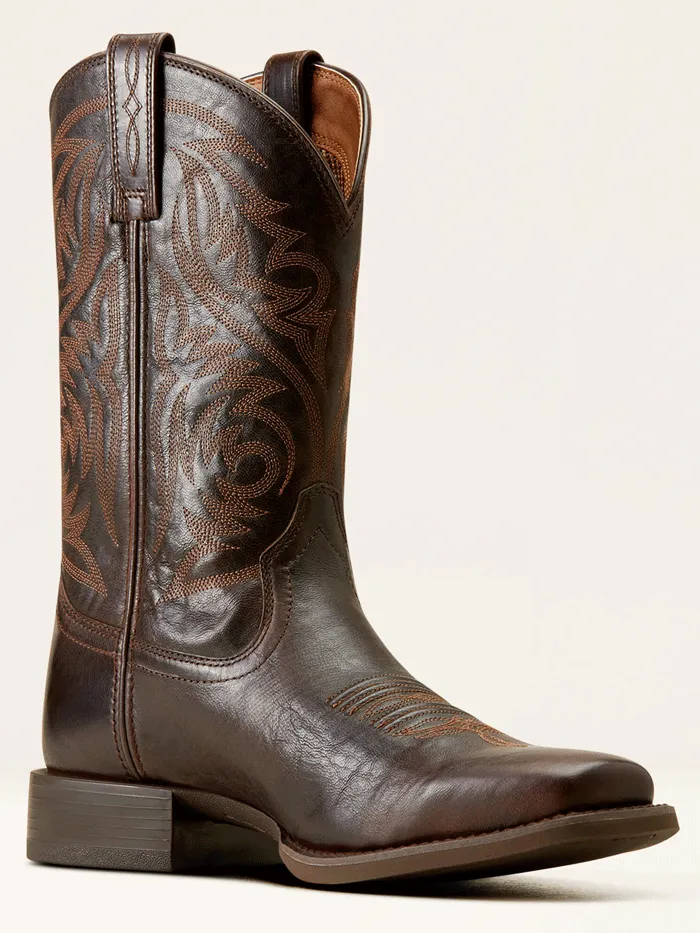 Ariat 10050990 Mens Sport Herdsman Cowboy Boot Burnished Chocolate