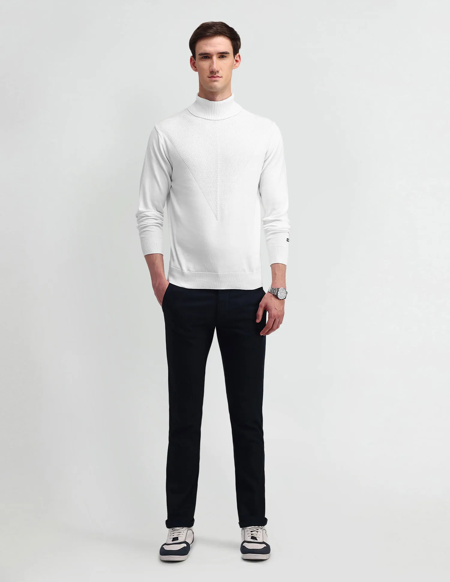 Arrow Sport Turtleneck Textured Sweater