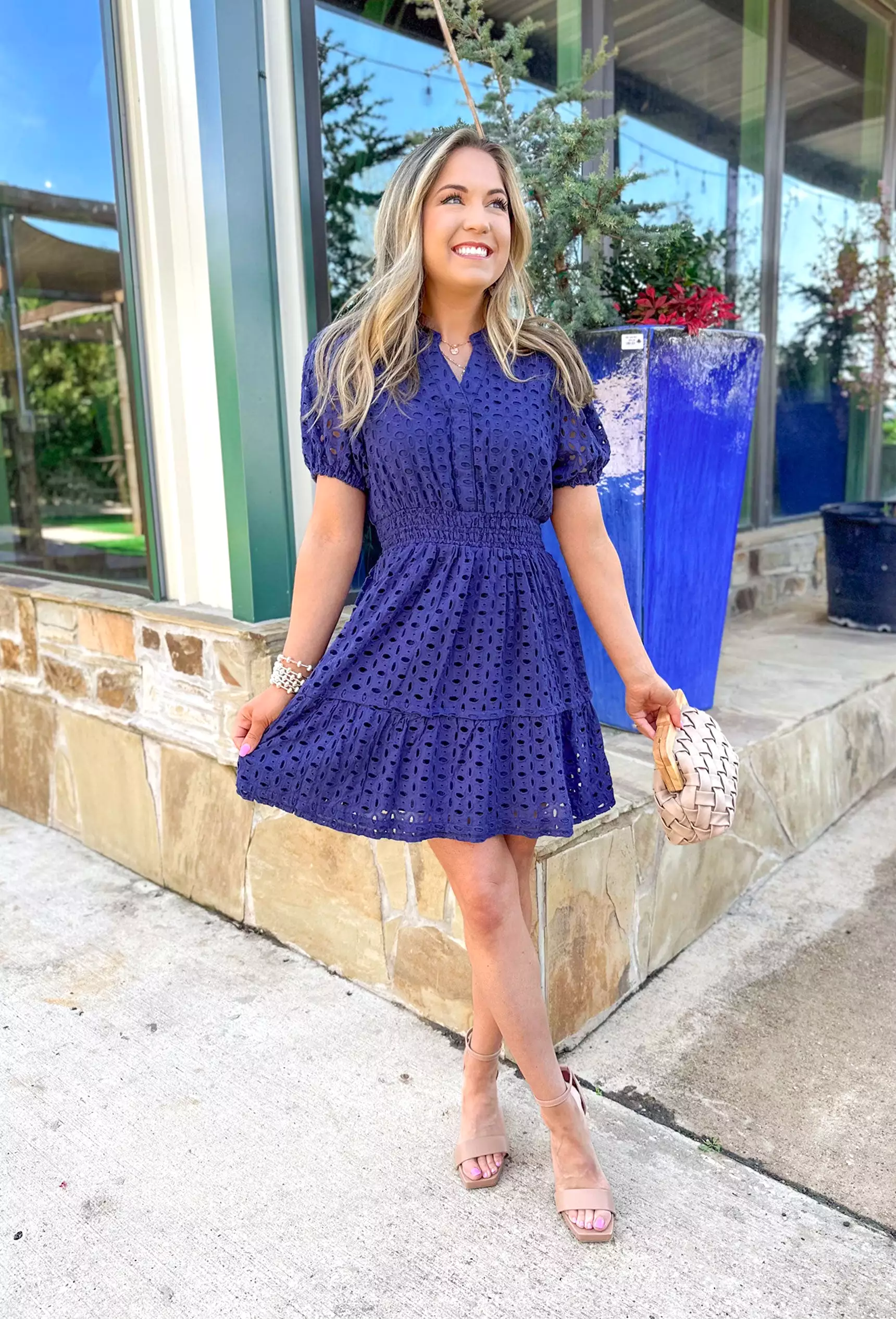 Back To You Dress in Navy