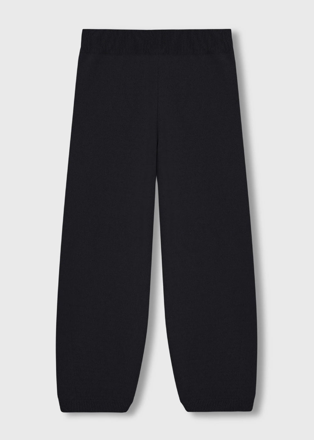 Black Cotton Knitted Pants