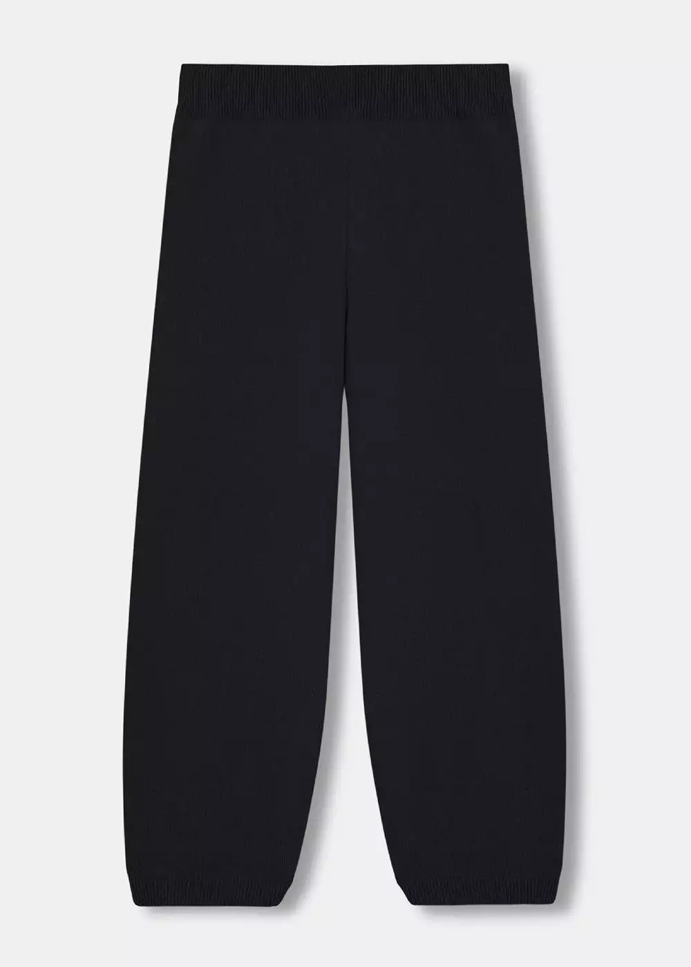 Black Cotton Knitted Pants