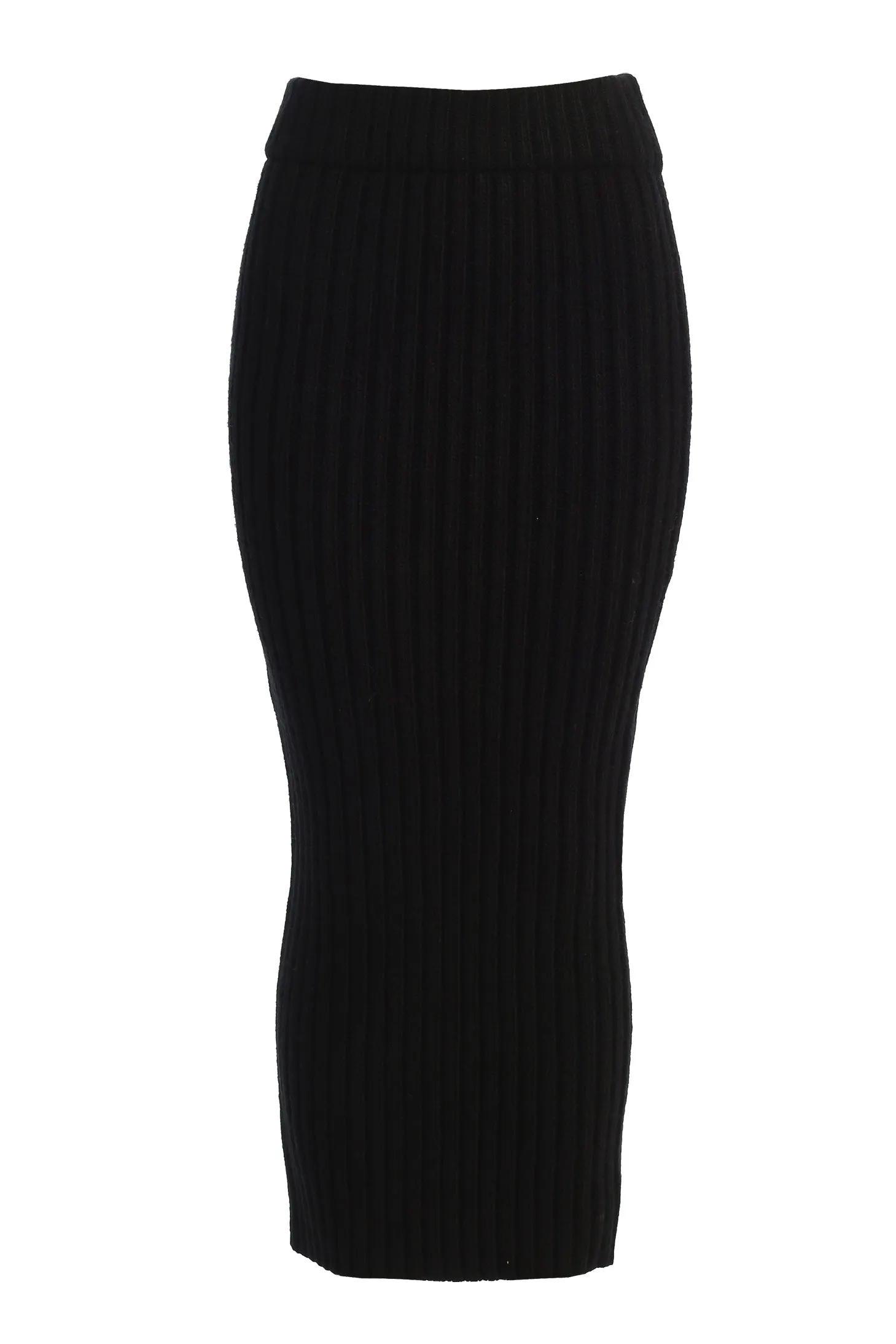 Black Take Me Home Ribbed Skirt