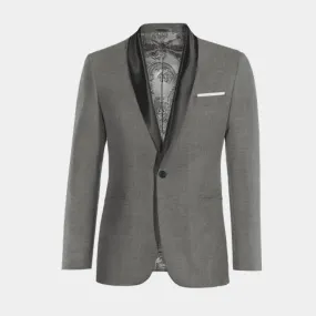  Blazer Smoking gris de Lana Merino super 100s