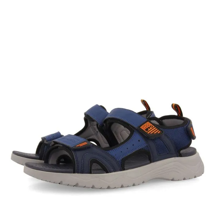 BLUE NAVY SANDALS WITH COLOR ACCENTS FOR MEN METKOVIC