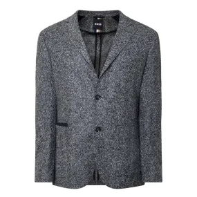 BOSS Jaye Single-Breasted Herringbone Jacket - Black