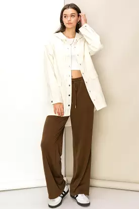 Brown Wide Leg Lounge Pants