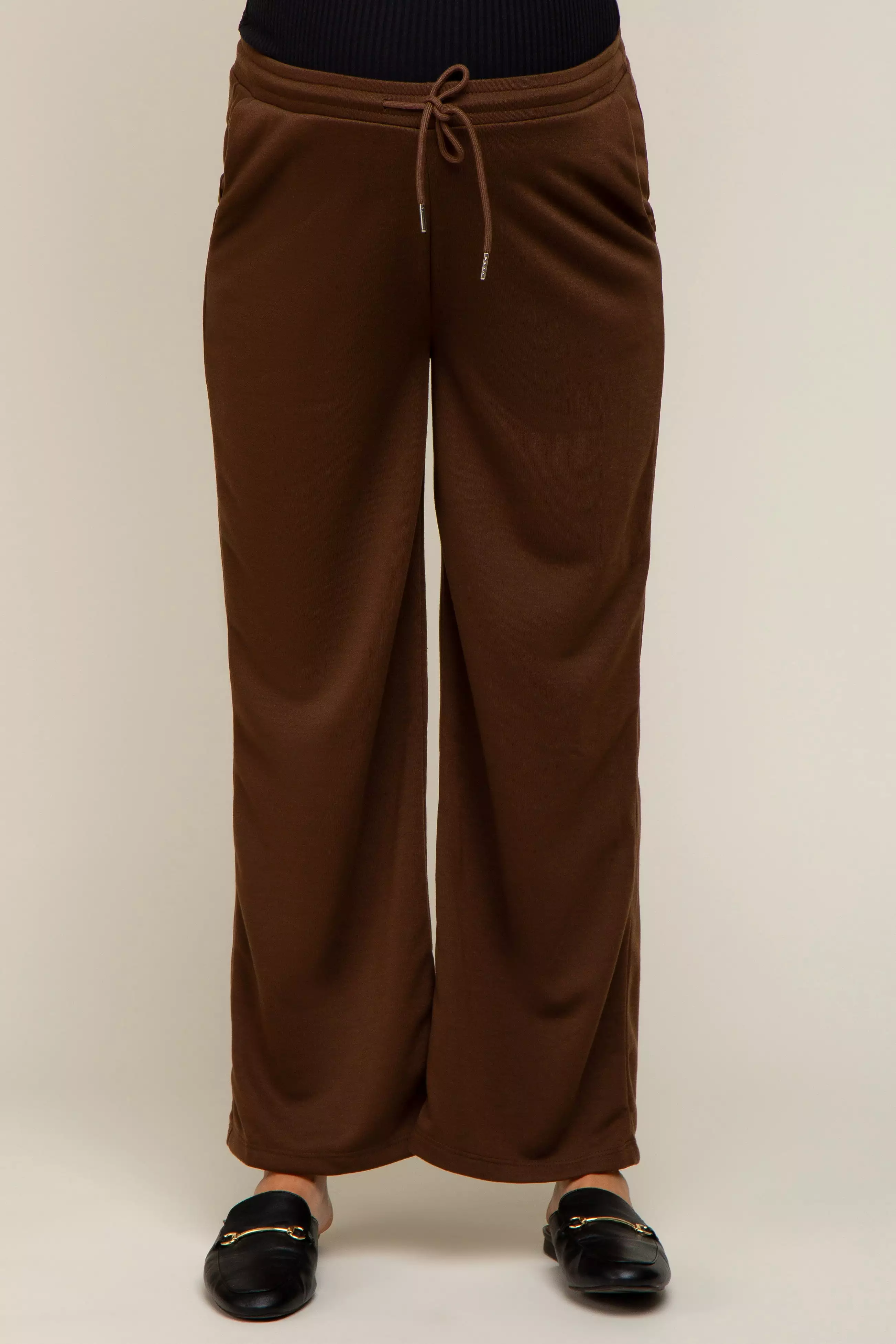 Brown Wide Leg Maternity Lounge Pants