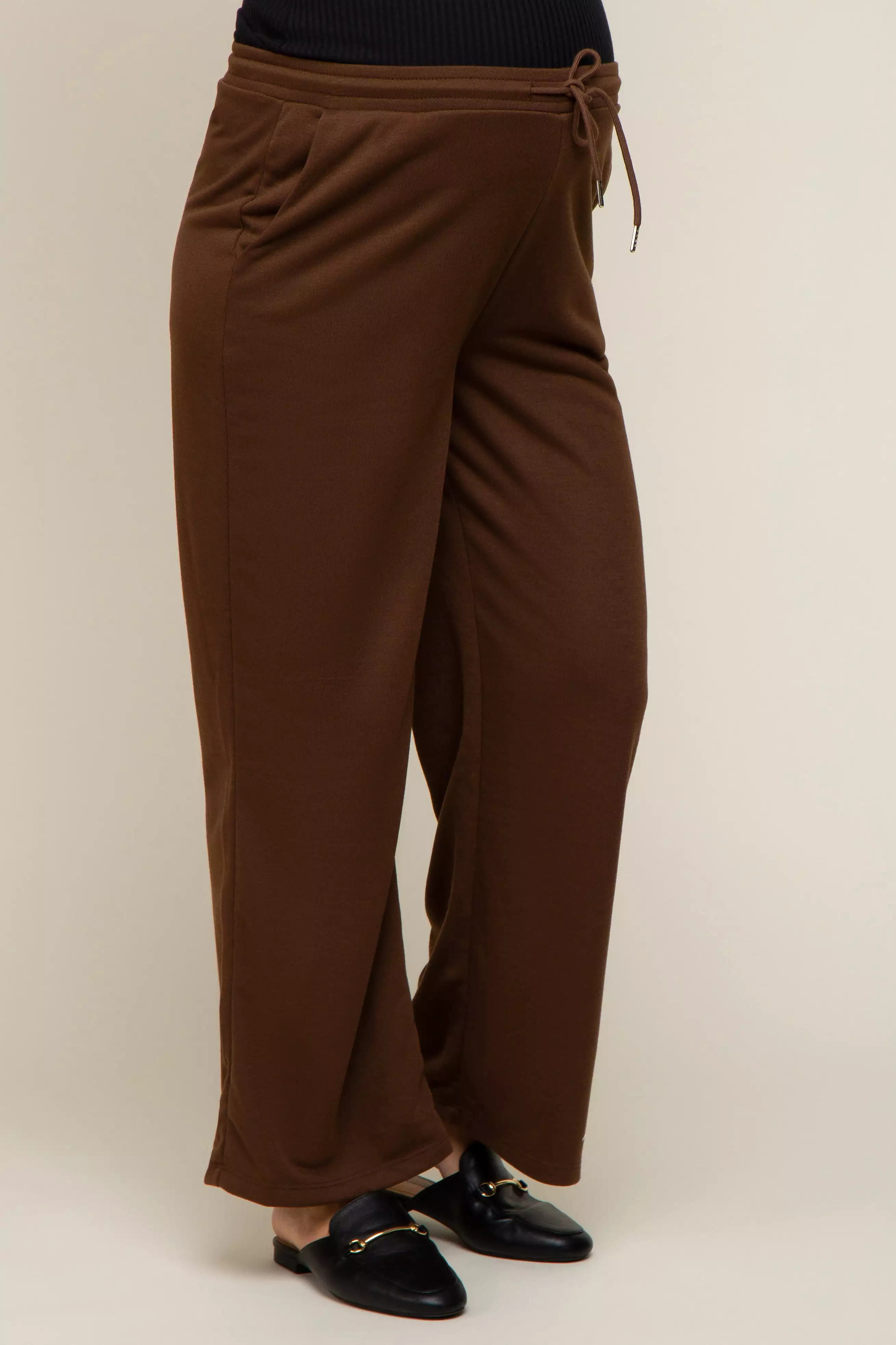 Brown Wide Leg Maternity Lounge Pants