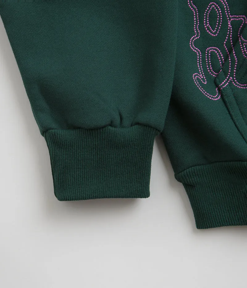 Butter Goods Tour Zip-Thru Hoodie - Dark Green