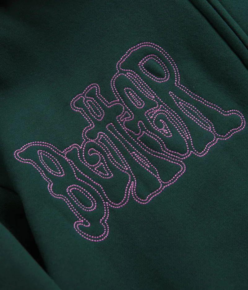 Butter Goods Tour Zip-Thru Hoodie - Dark Green