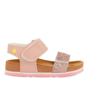 Butuan girls multicoloured footbed sandals with shiny details