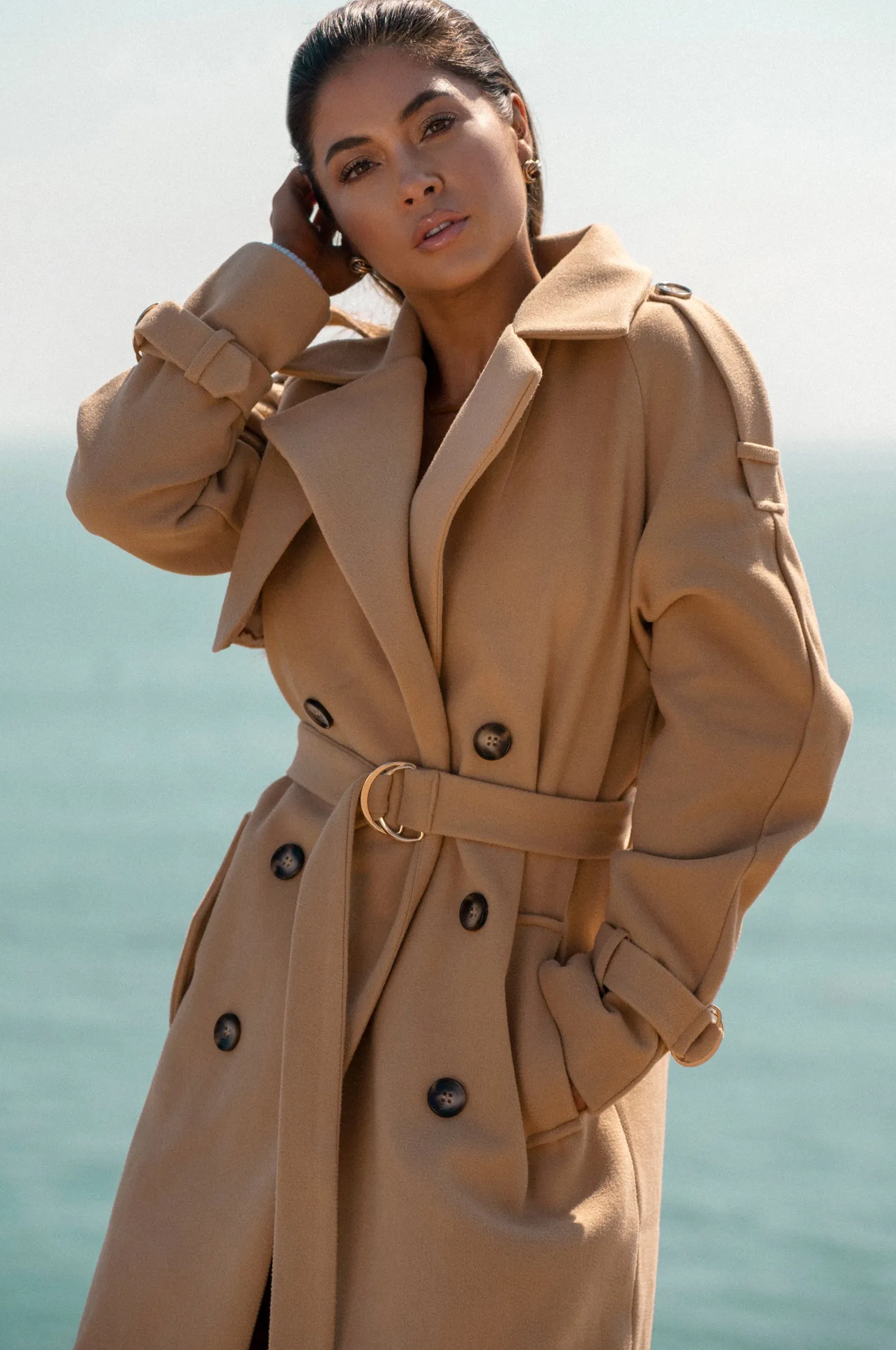 Camel Beverly Trench Coat