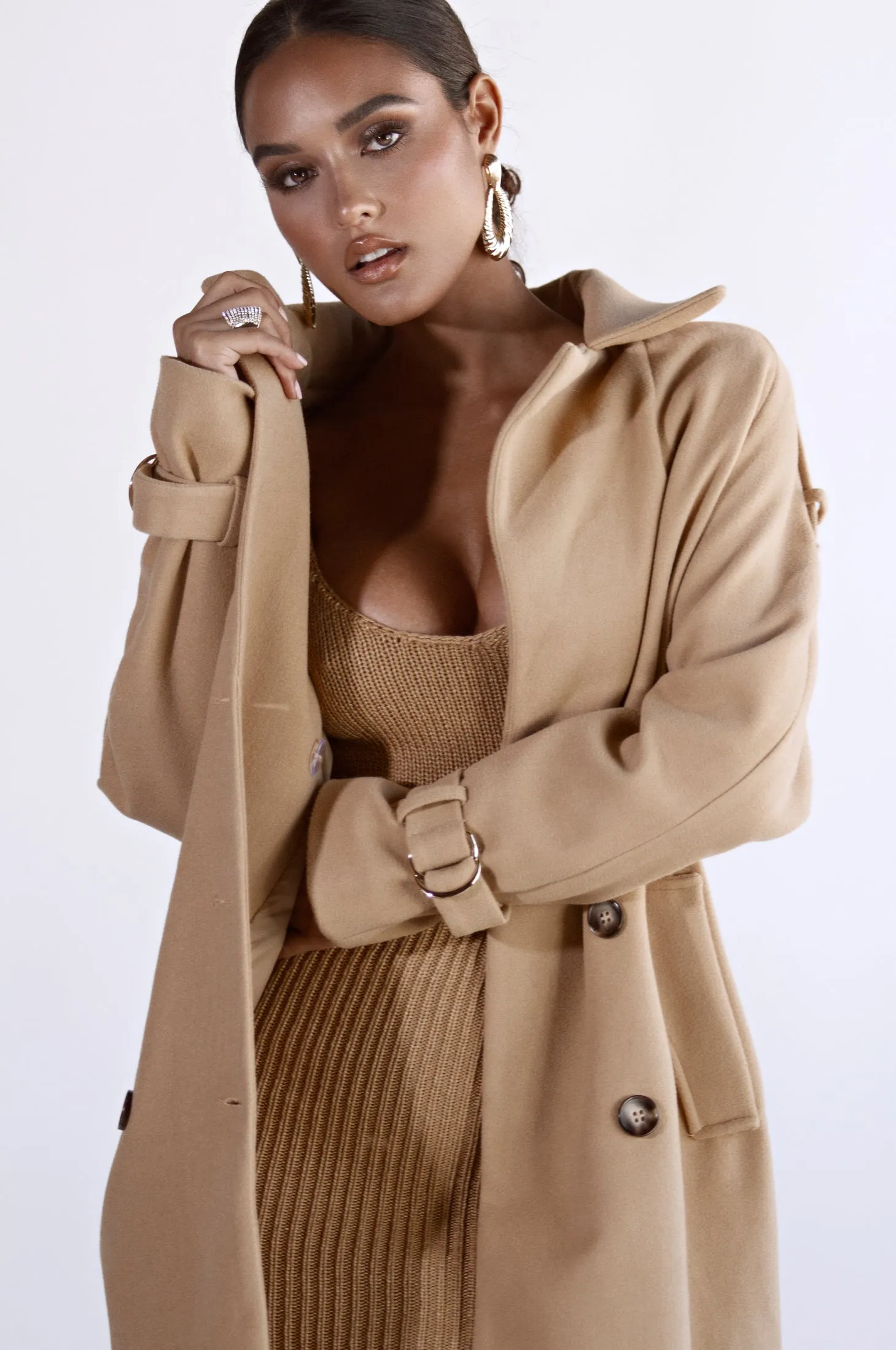 Camel Beverly Trench Coat