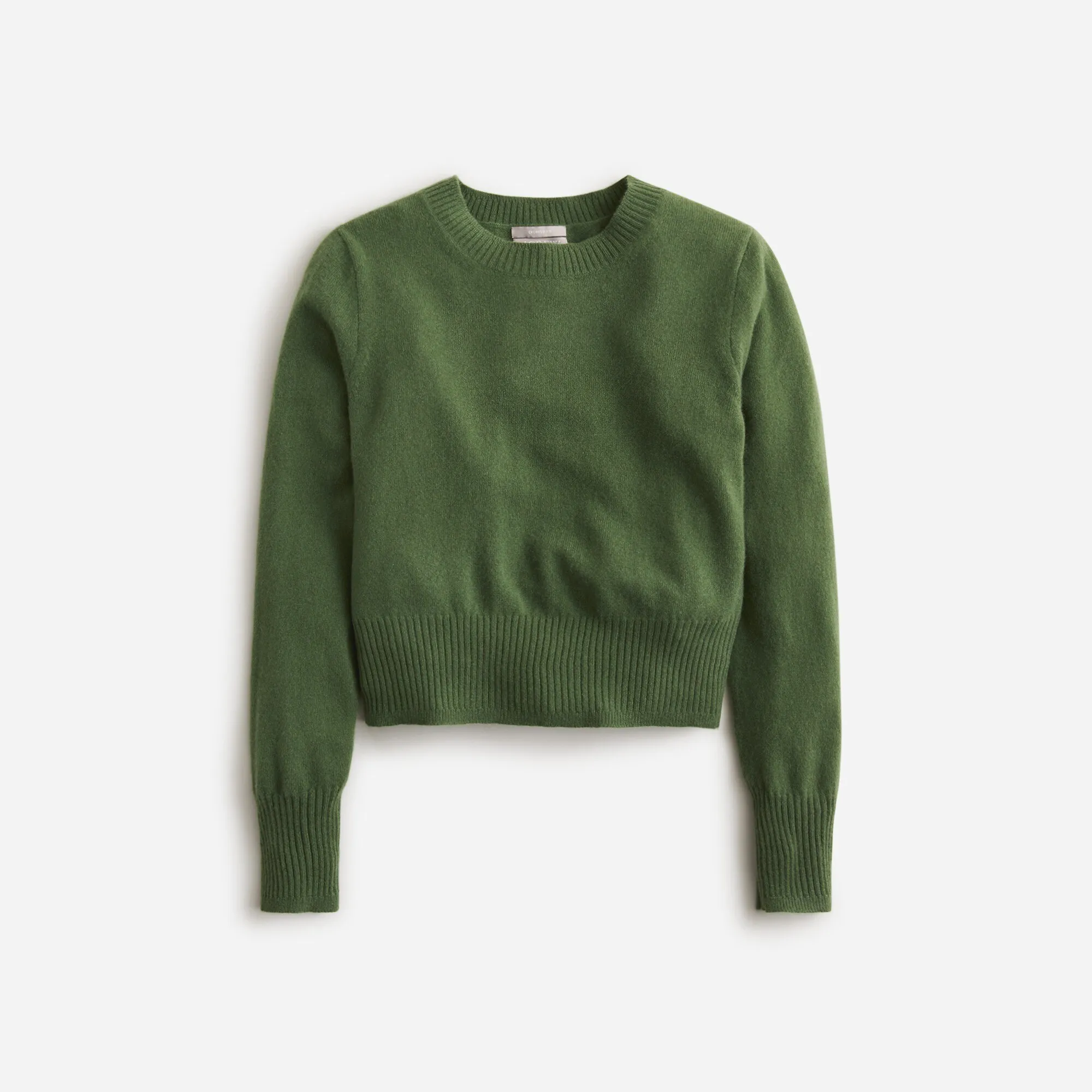 Cashmere shrunken crewneck sweater