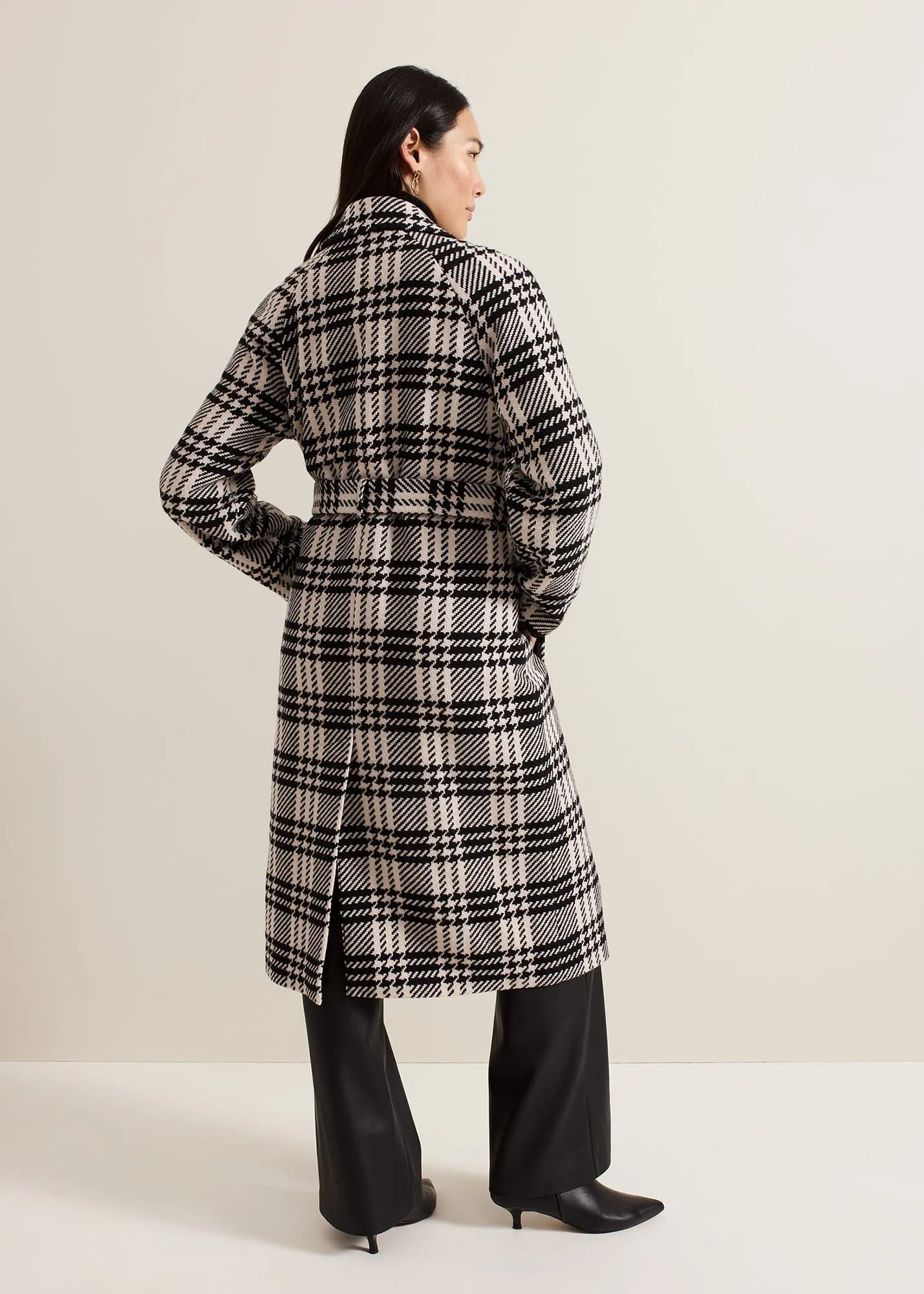 Cassie Check Wool Coat