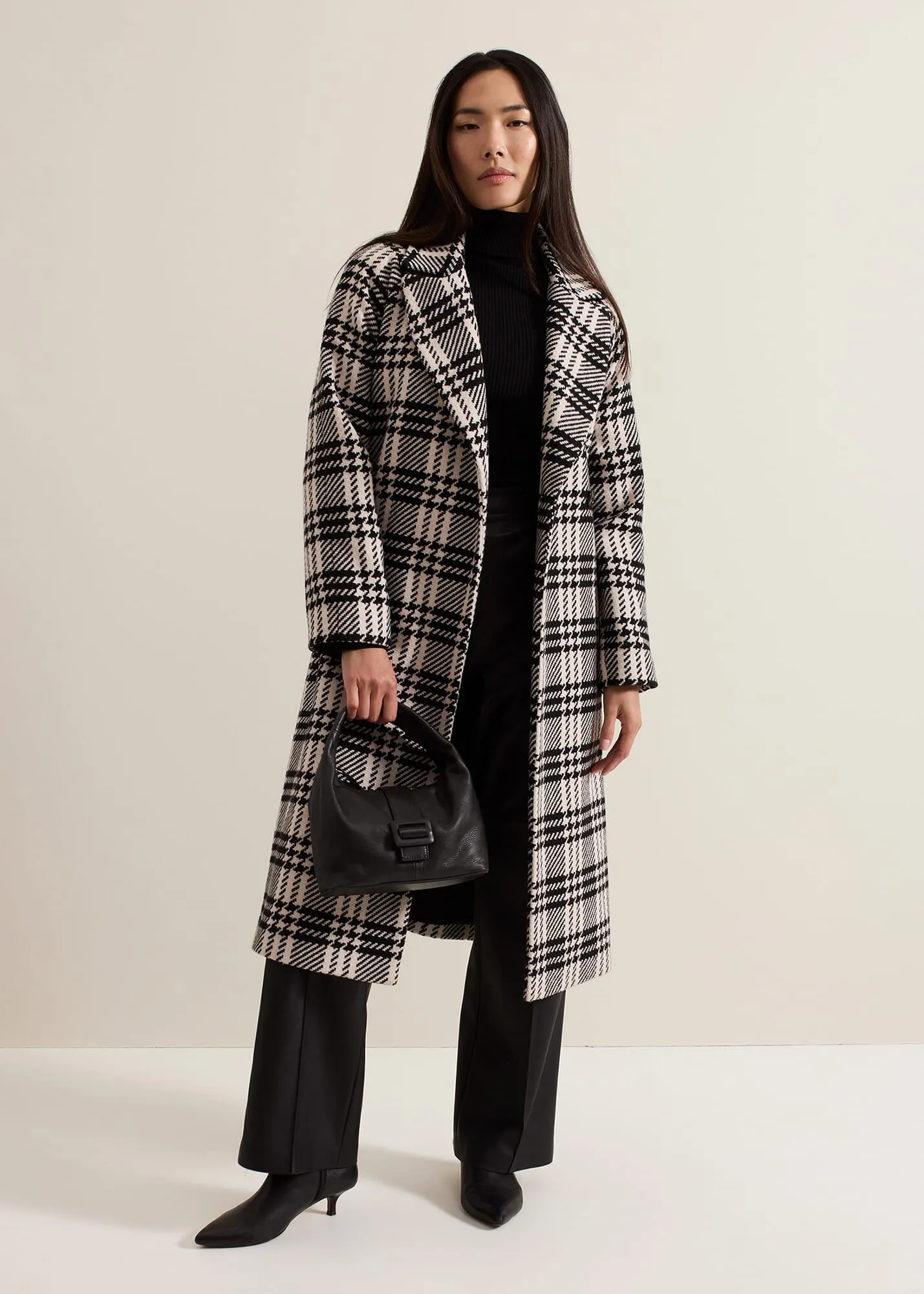 Cassie Check Wool Coat