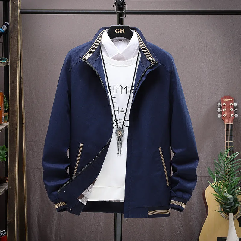 Cotton Casual Stand Collar Jacket Men's