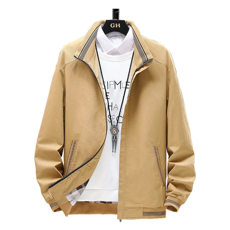 Cotton Casual Stand Collar Jacket Men's