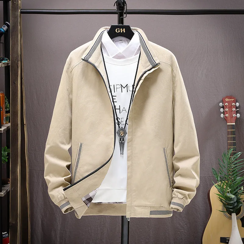 Cotton Casual Stand Collar Jacket Men's