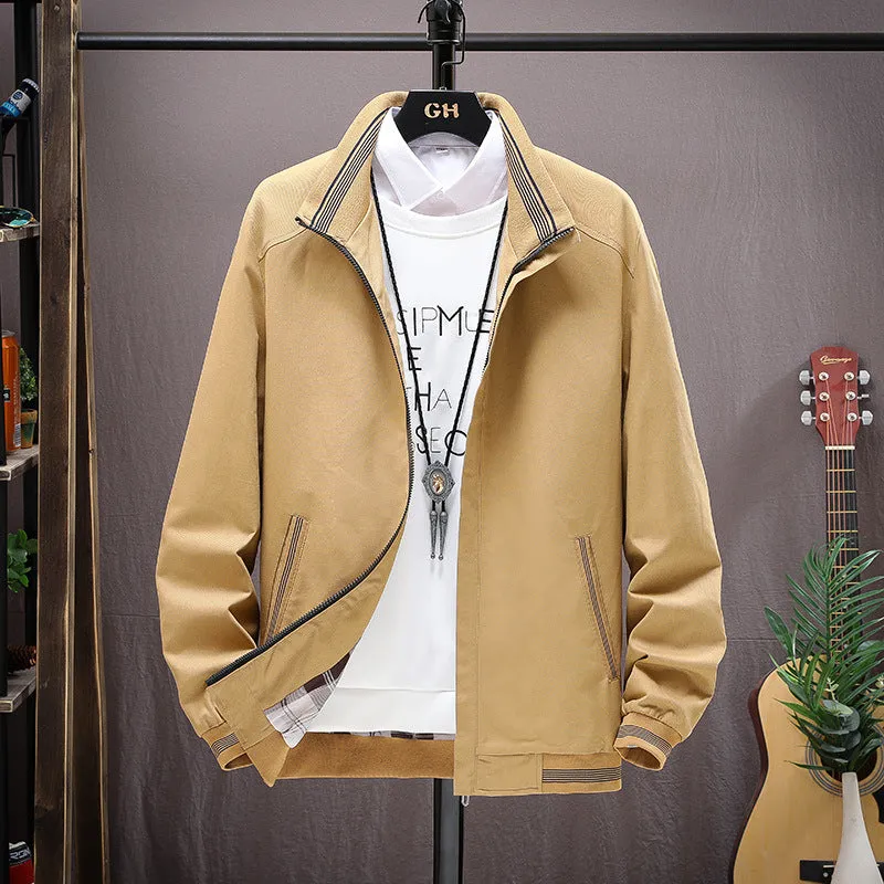 Cotton Casual Stand Collar Jacket Men's