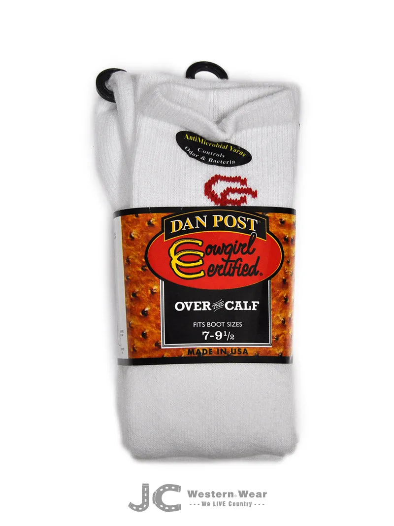 Dan Post DPCGC Womens Over The Calf Socks White