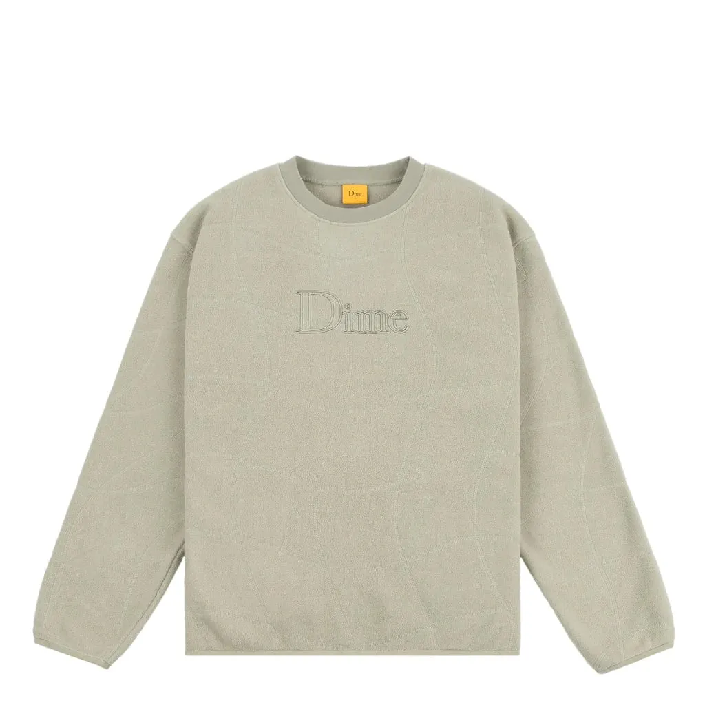 Dime MTL Classic Wave Polar Crewneck Sage