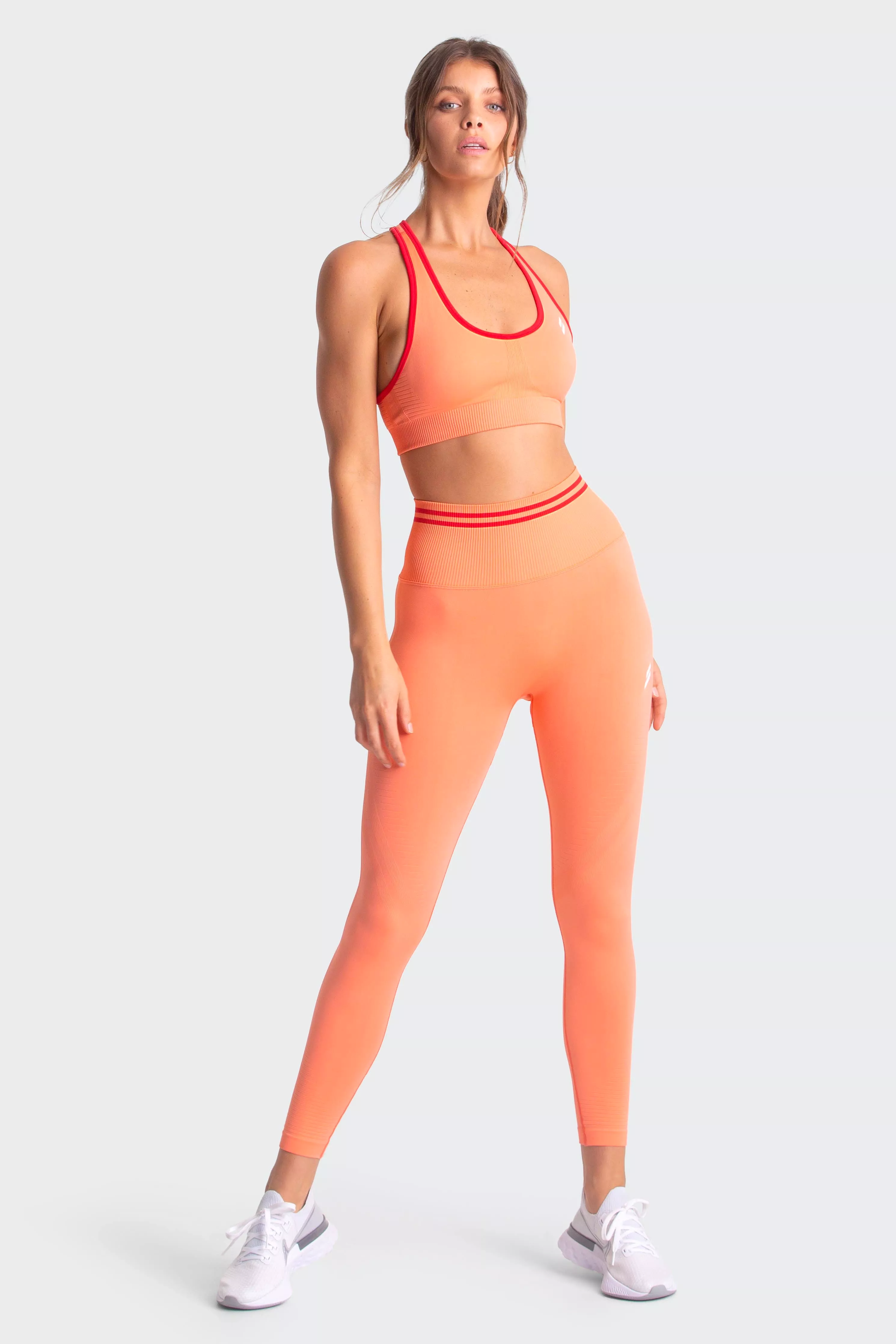 DYE Scrunch Seamless Leggings - Cantaloupe Orange