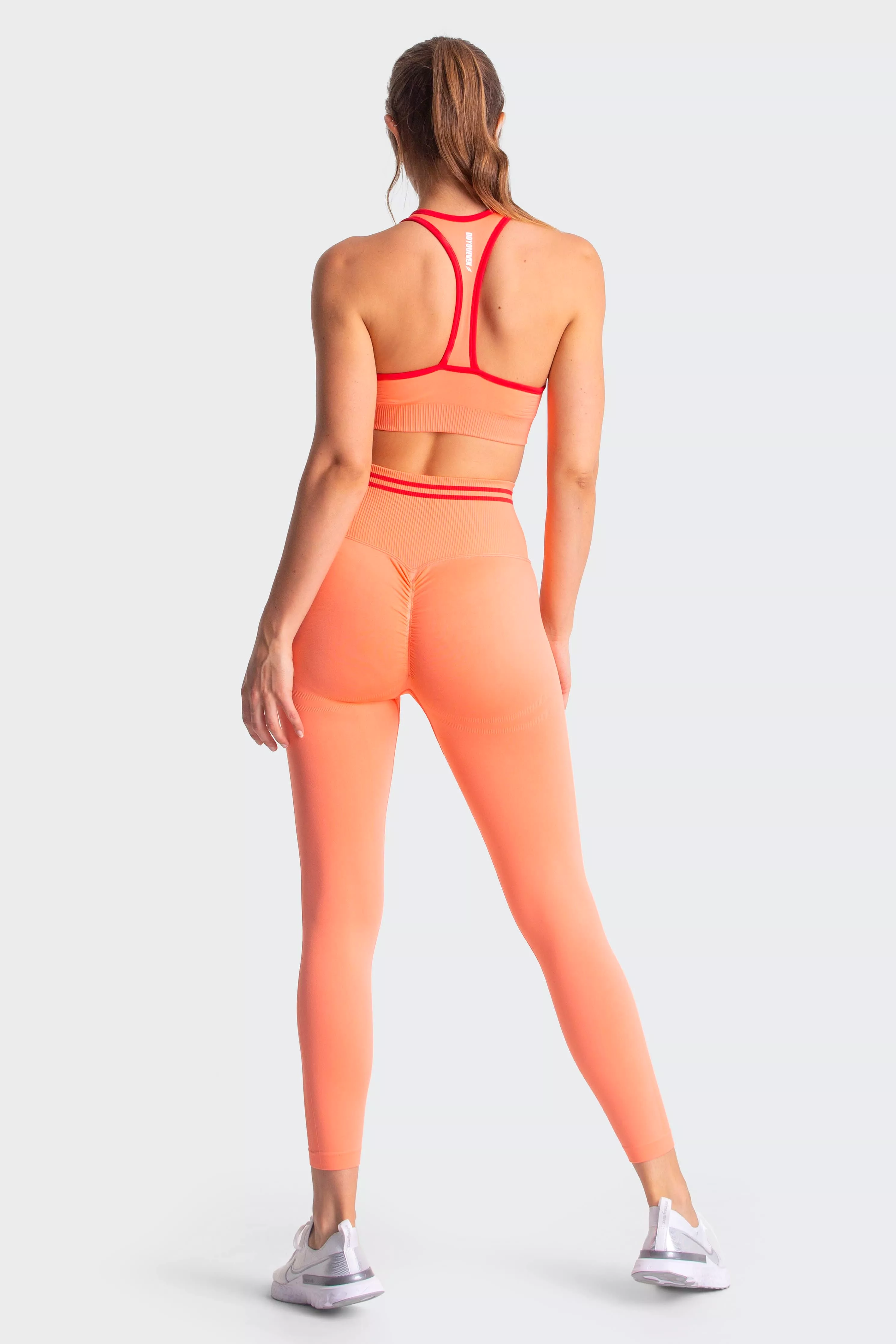 DYE Scrunch Seamless Leggings - Cantaloupe Orange