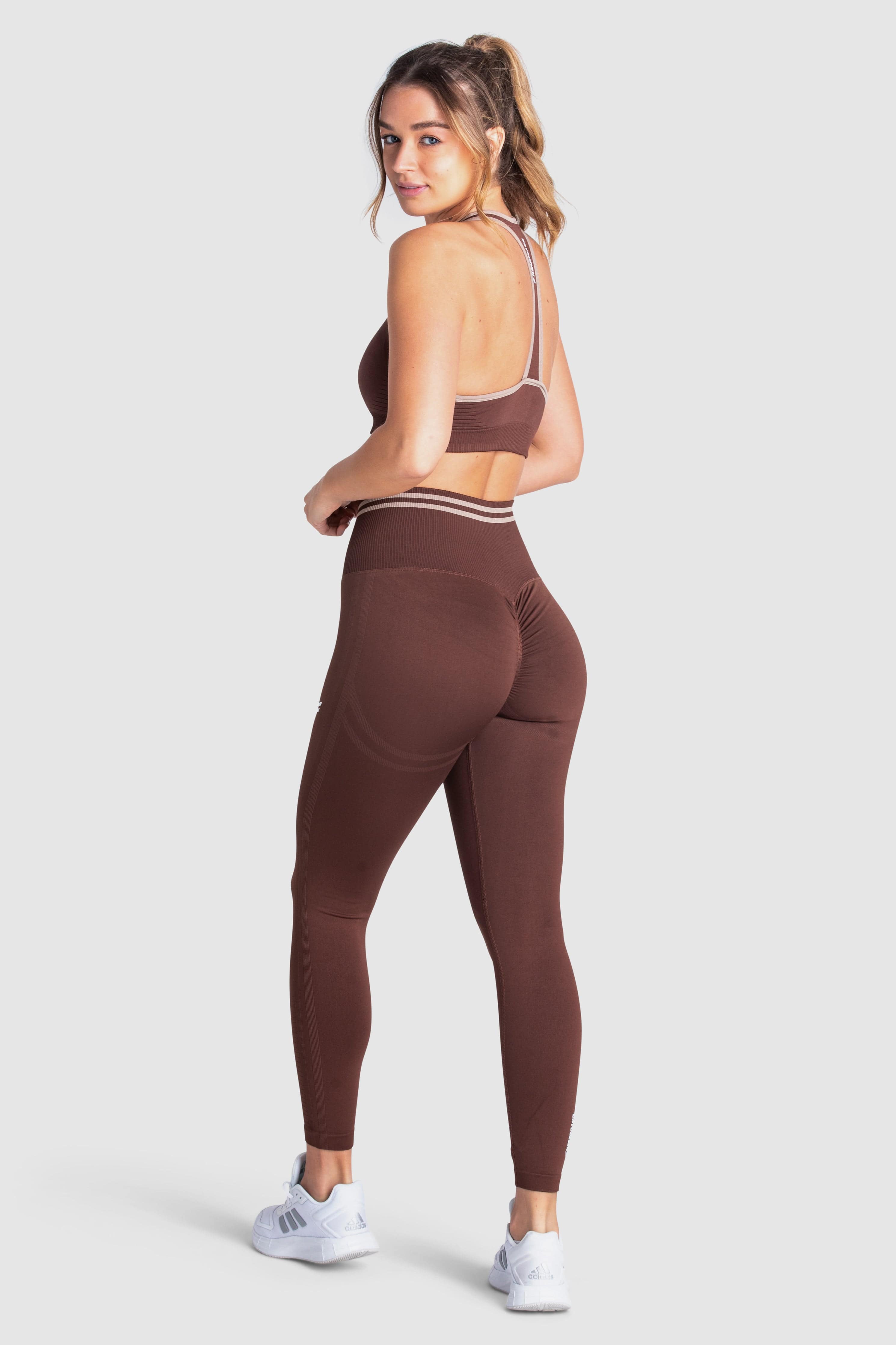 DYE Scrunch Seamless Leggings - Chocolate Brown