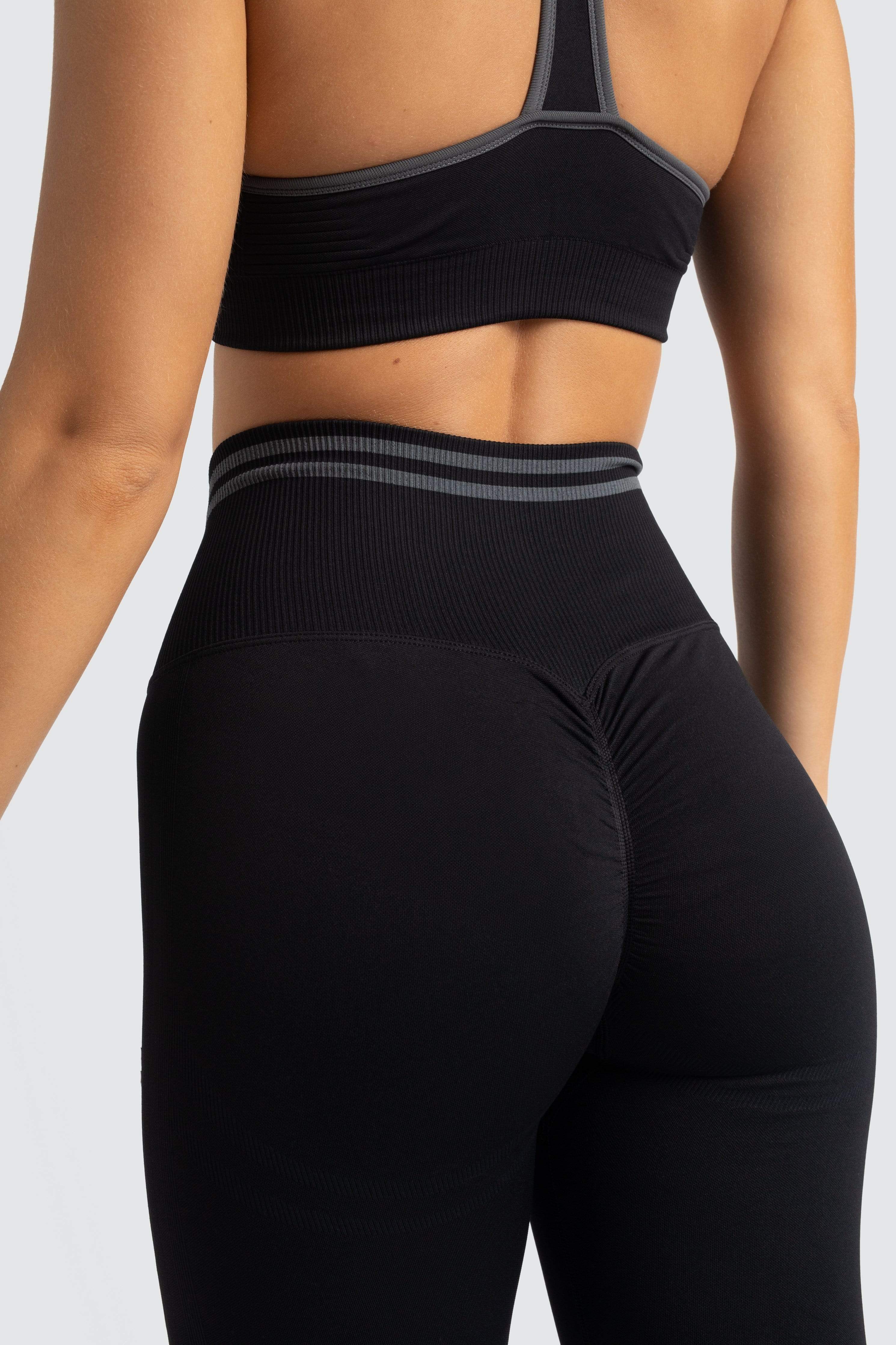 DYE Scrunch Seamless Leggings - Jet Black