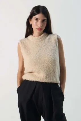 Edlyn Sleeveless Sweater - Cream