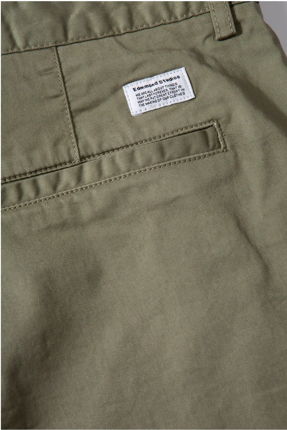 Edmmond Studios Plain Chino - Khaki Green