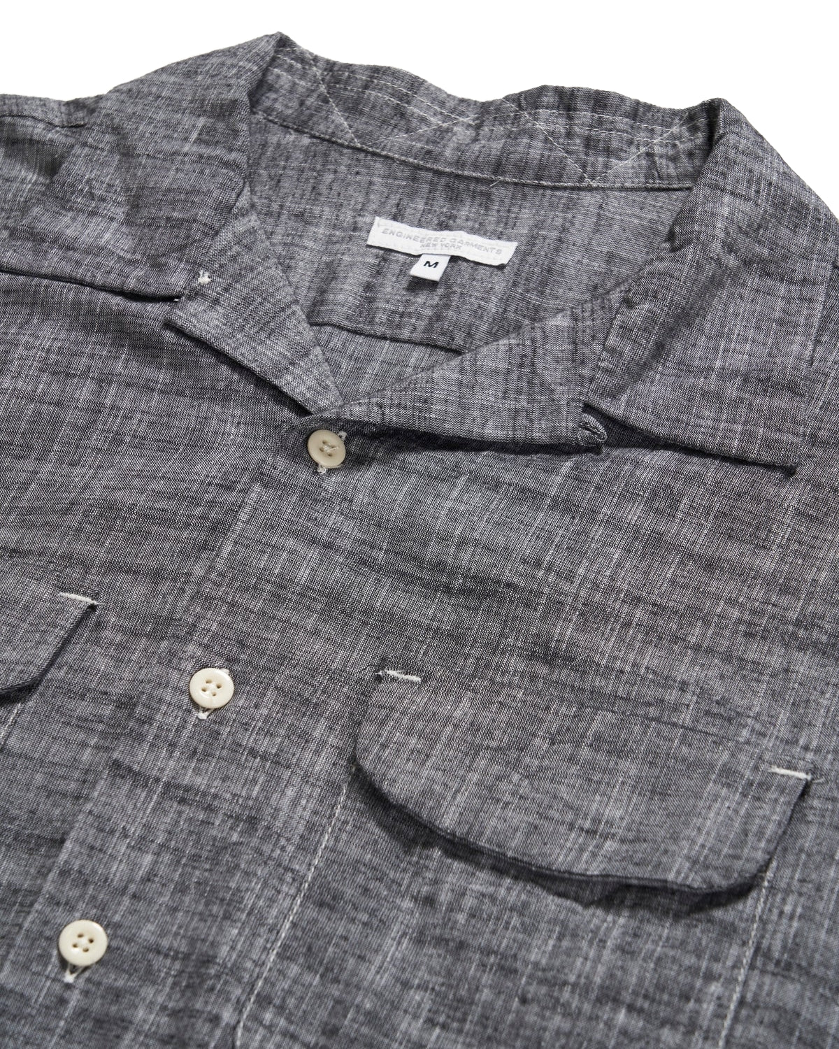 Engineered Garments Black Cotton Slub Classic Shirt