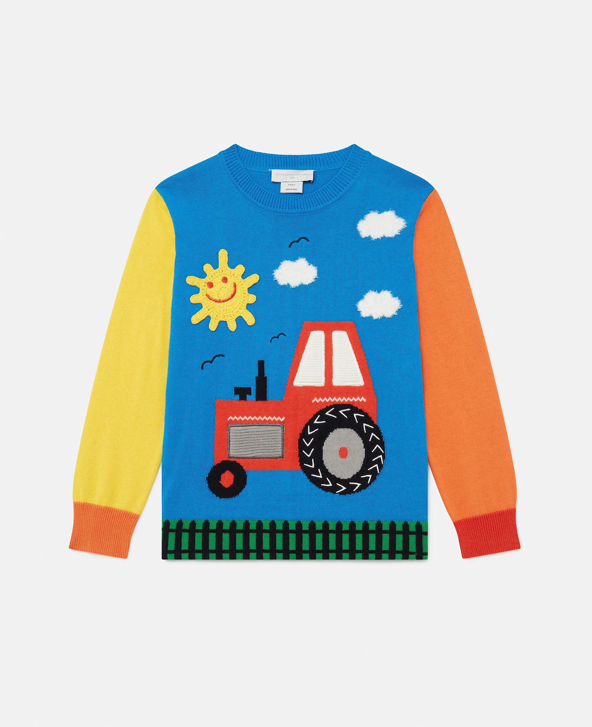 Farmyard Appliqué Knitted Sweater