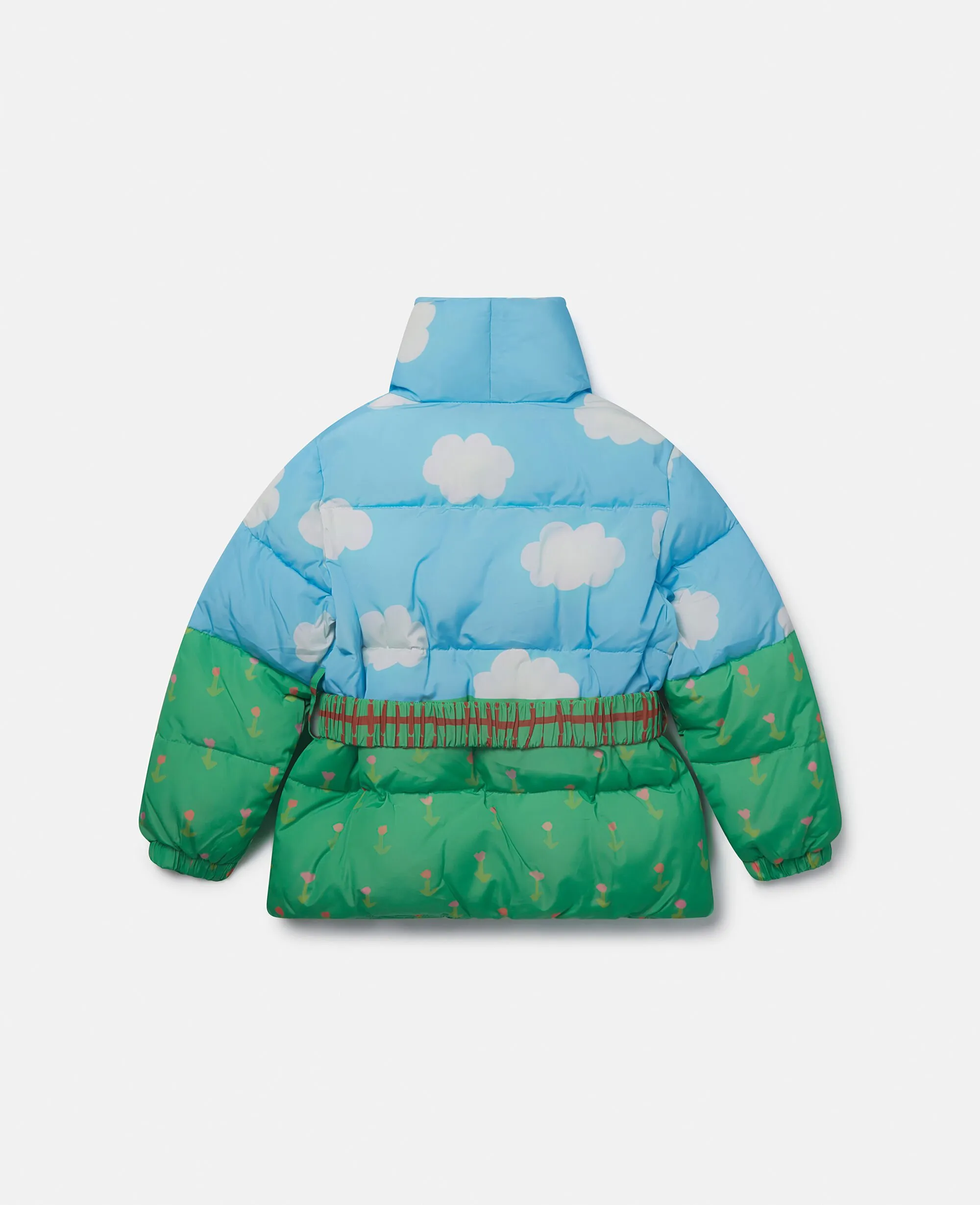 Farmyard Print Hooded Puffer Coat 