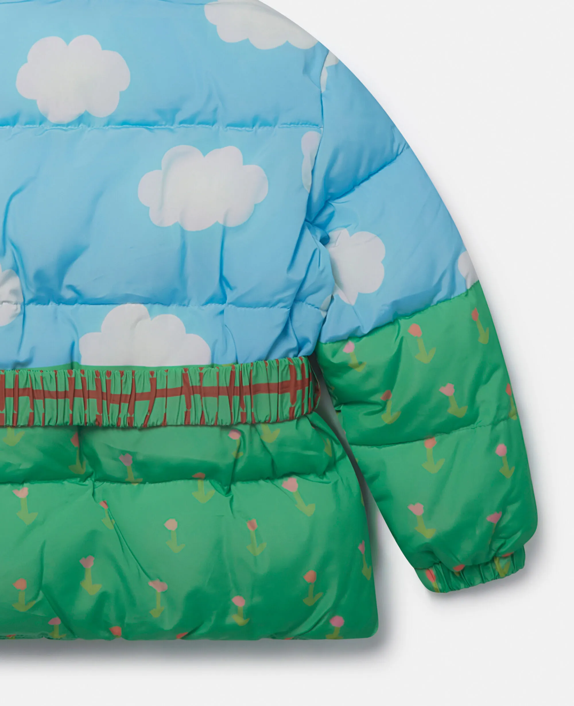 Farmyard Print Hooded Puffer Coat 