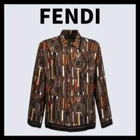 FENDI  |Logo Luxury Shirts