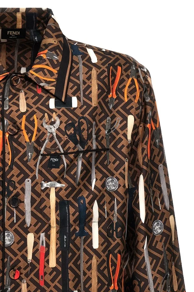 FENDI  |Logo Luxury Shirts