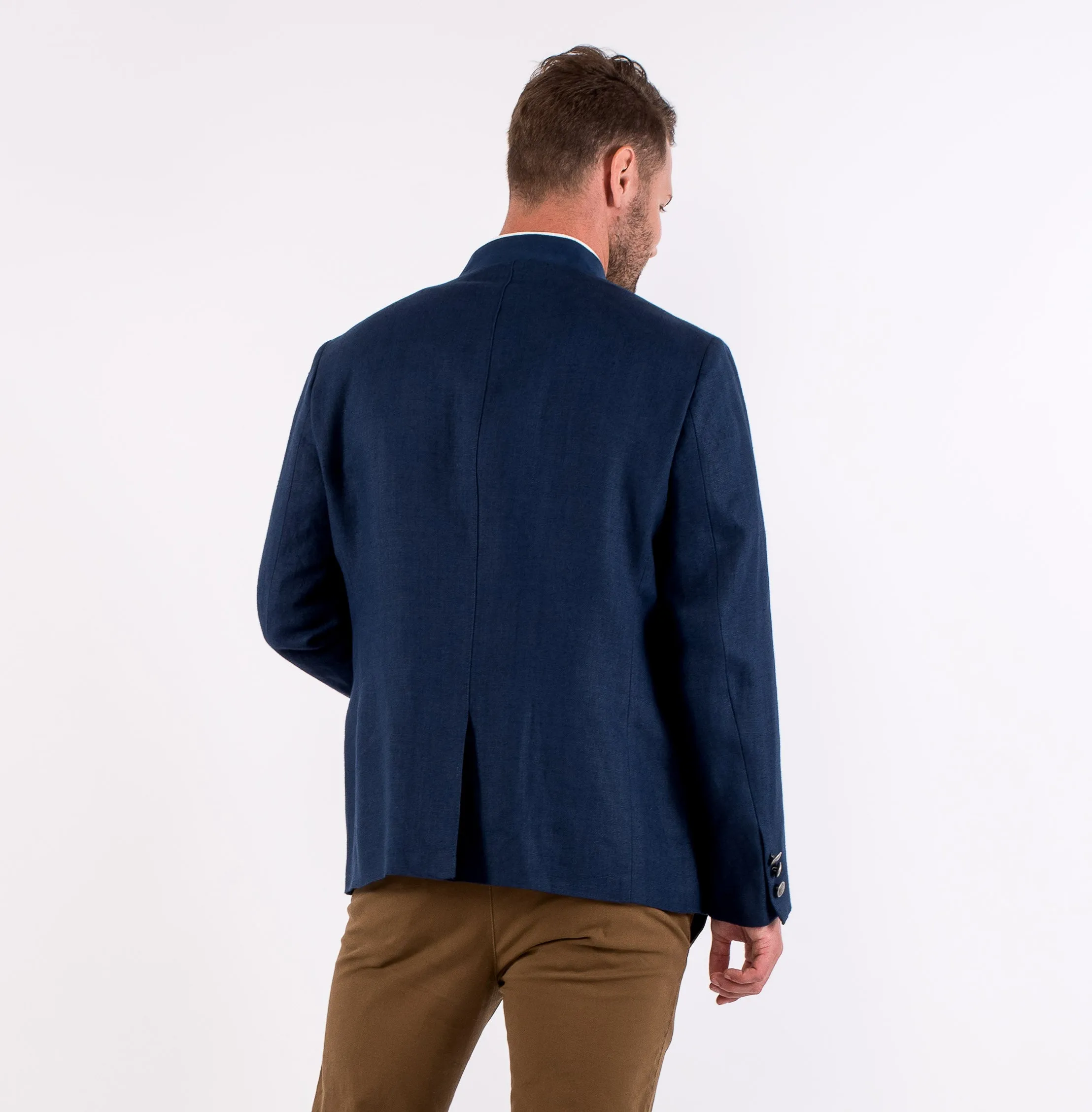 Gamlitz Men's Linen Dark Blue Blazer